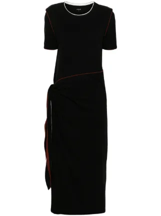 LEMAIRE ラップ Tシャツワンピース | ブラック | FARFETCH JP 