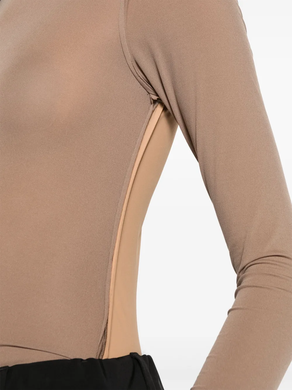 MM6 Maison Margiela Top met ronde hals Beige