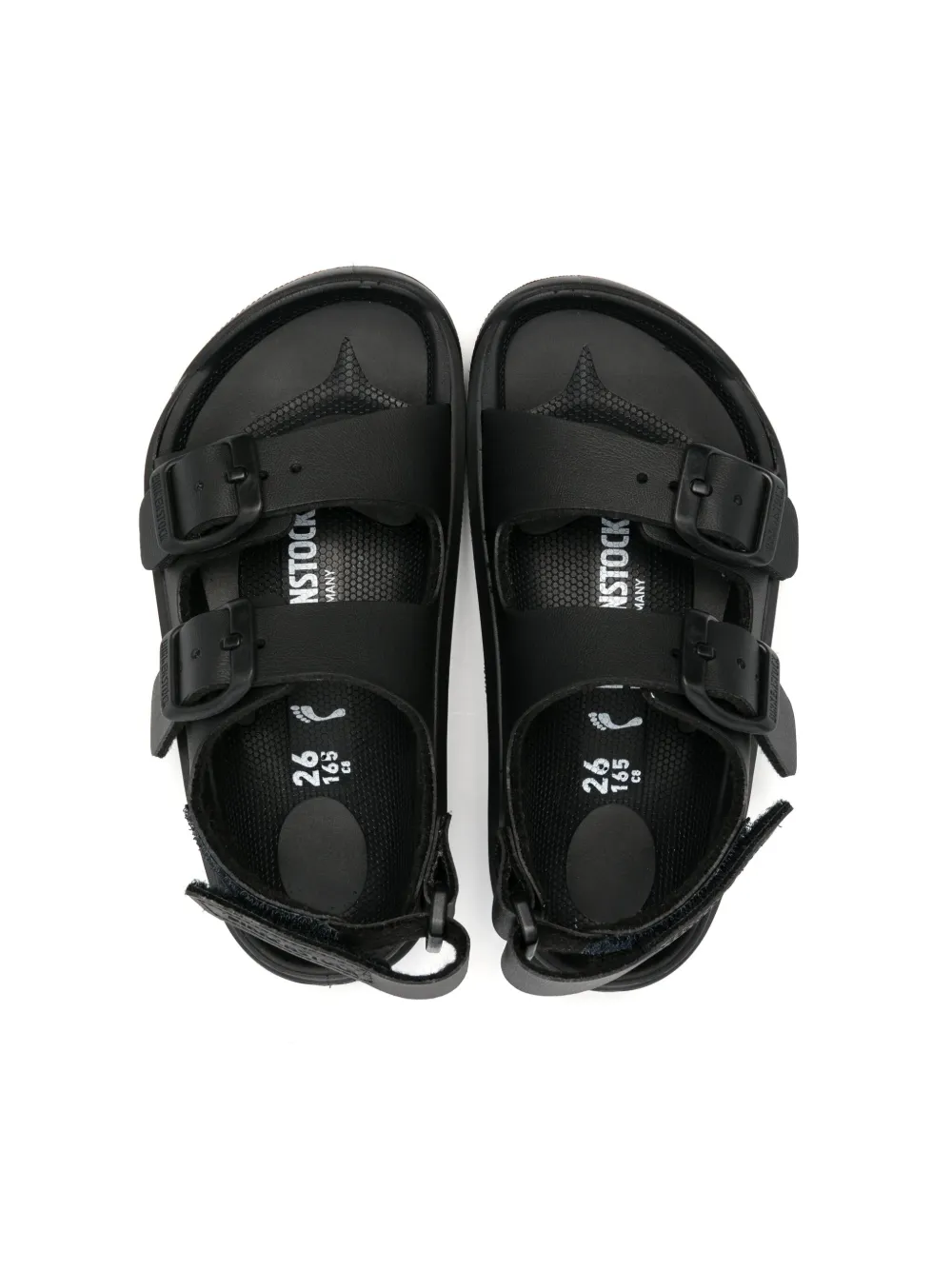 Shop Birkenstock Mogami Buckle-fastening Sandals In 黑色