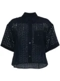 Kenzo Boke Devore cropped shirt - Blue