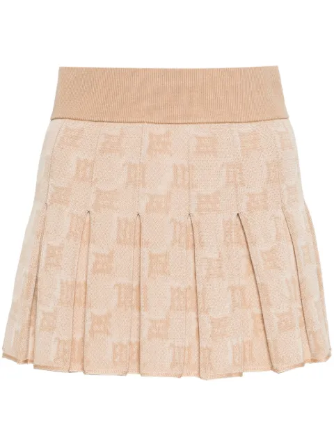 MISBHV monogram-jacquard pleated mini skirt