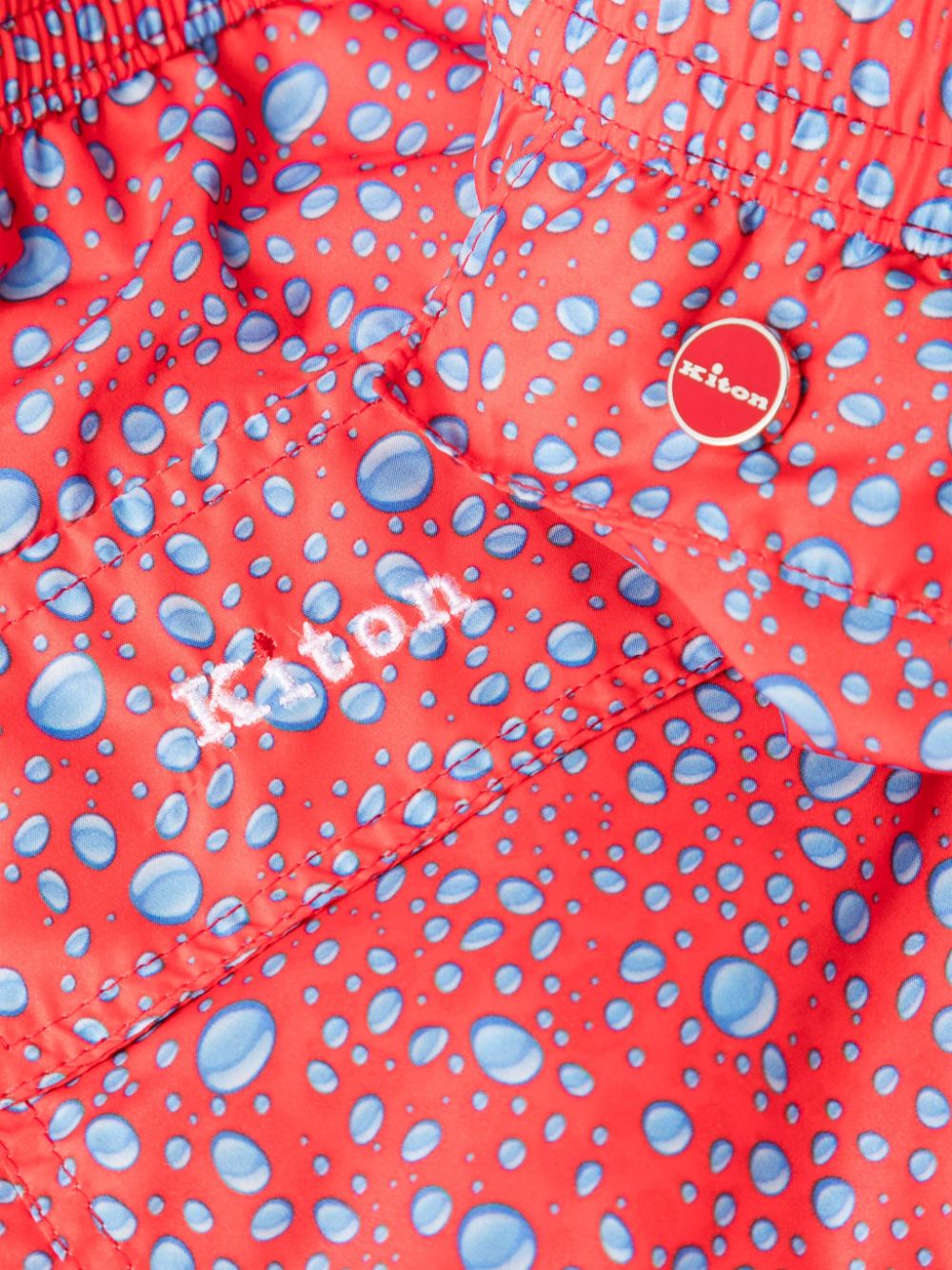 Kiton Zwembroek met print Rood