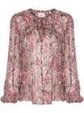 MARANT ÉTOILE Daytonea patterned chiffon blouse - Pink