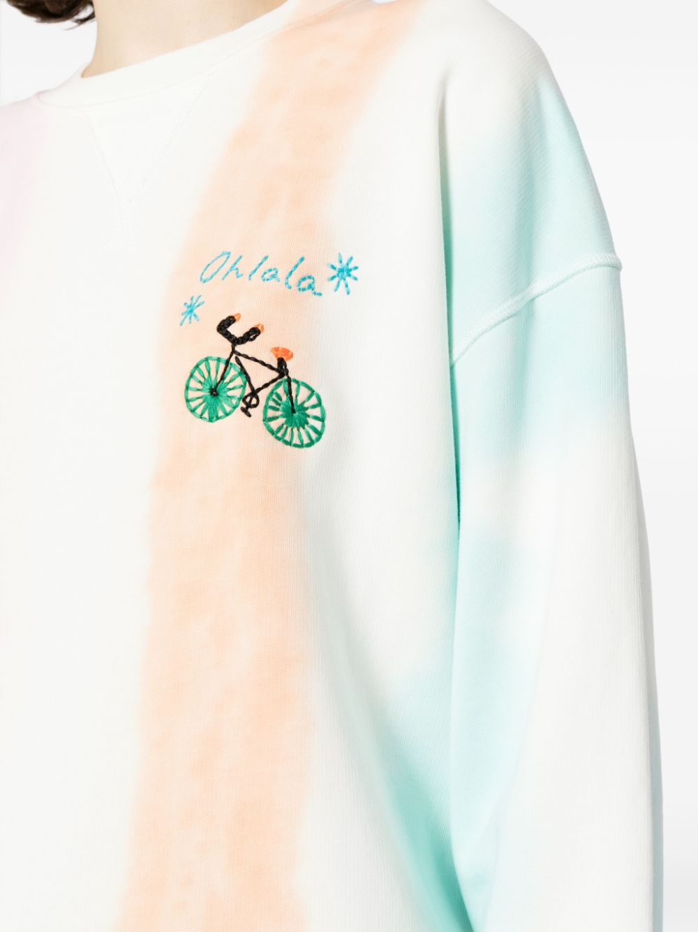 Shop Mira Mikati Tie-dye Organic-cotton Sweatshirt In White