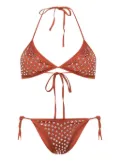 PARAMIDONNA Livia crystal-embellished bikini set - Brown