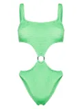 PARAMIDONNA Olivia smock-design swimsuit - Green