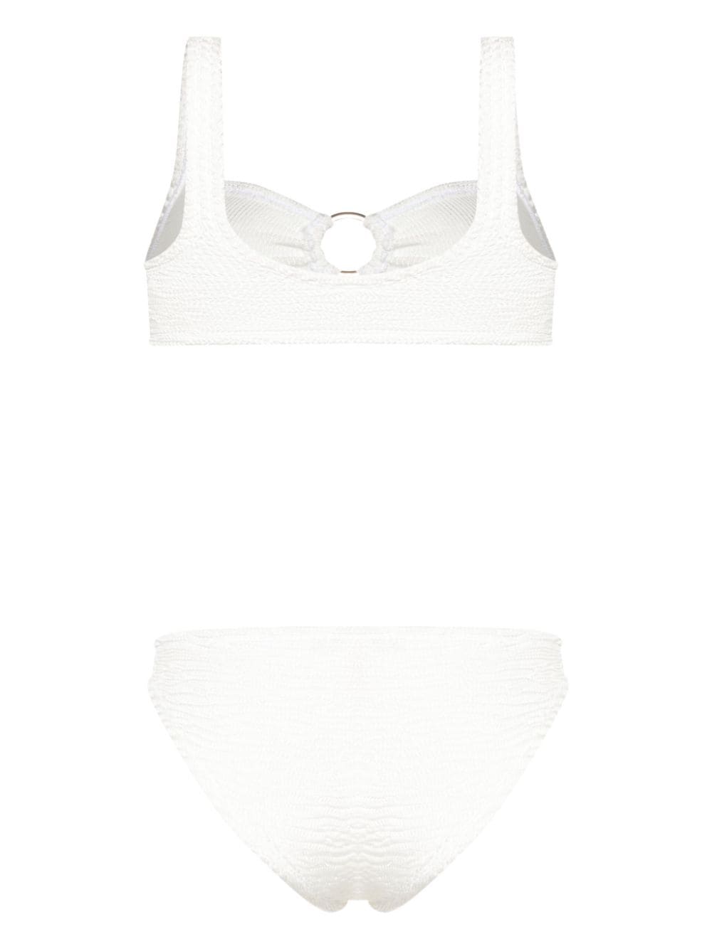 Shop Paramidonna Irina Crinkled Bikini Set In White