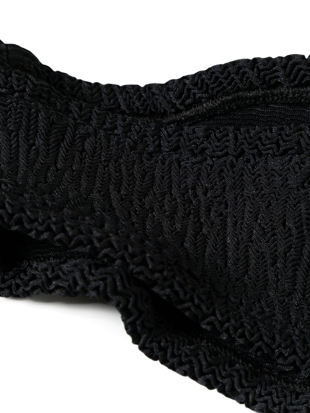 Shop Paramidonna Frida Smock-design Bikini Set In Black