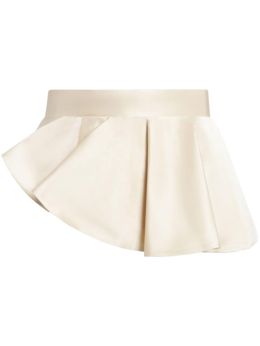 Bite Studios Asymmetric Ruffled Belt In Nude