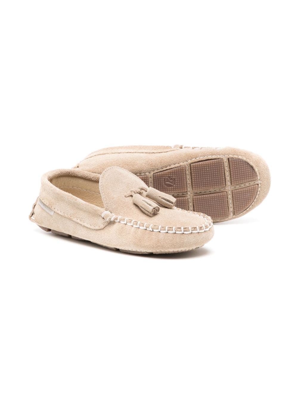 Shop Babywalker Tassel-detail Suede Loafers In Neutrals