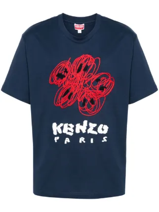 Kenzo Playera Drawn Varsity Azul FARFETCH MX