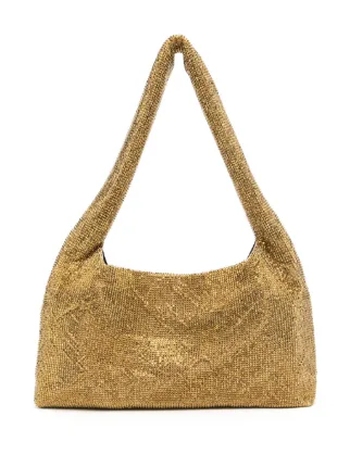 Kara Crystal Mesh Armpit Shoulder Bag | Gold | FARFETCH