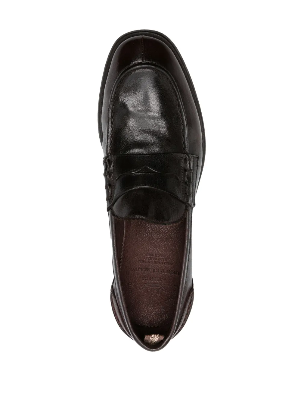 Shop Officine Creative Chronicle 144 Leather Penny Loafers In Braun