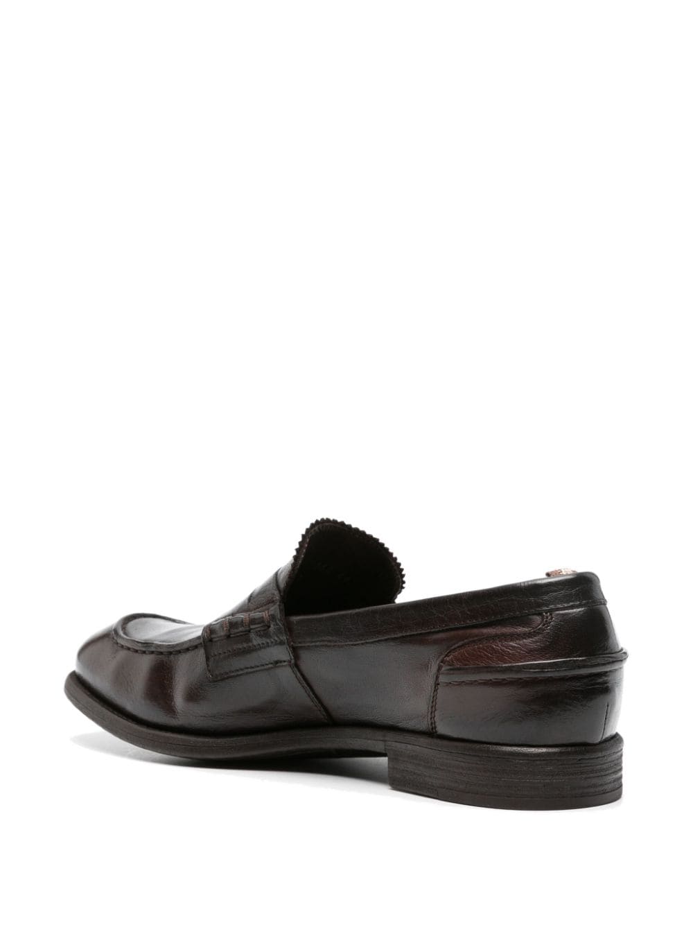 Shop Officine Creative Chronicle 144 Leather Penny Loafers In Braun