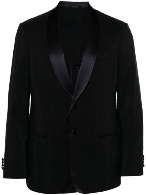 Giorgio Armani crease-effect single-breasted blazer Men