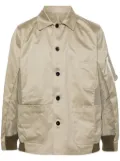 sacai panelled twill shirt jacket - Neutrals