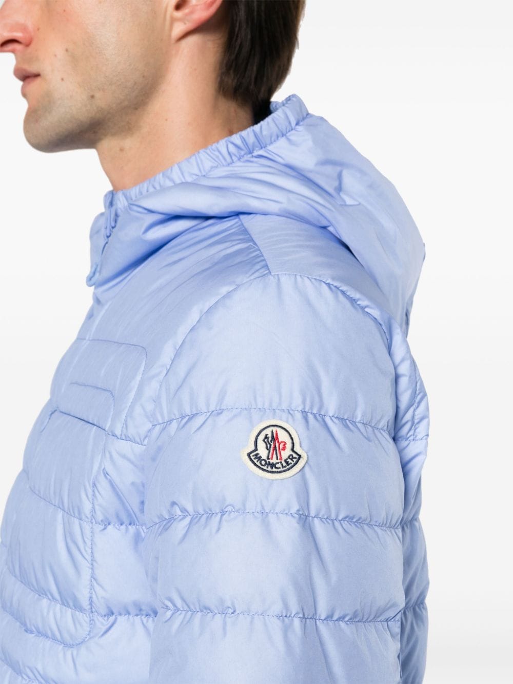 Shop Moncler Pulao Padded Jacket In Blue