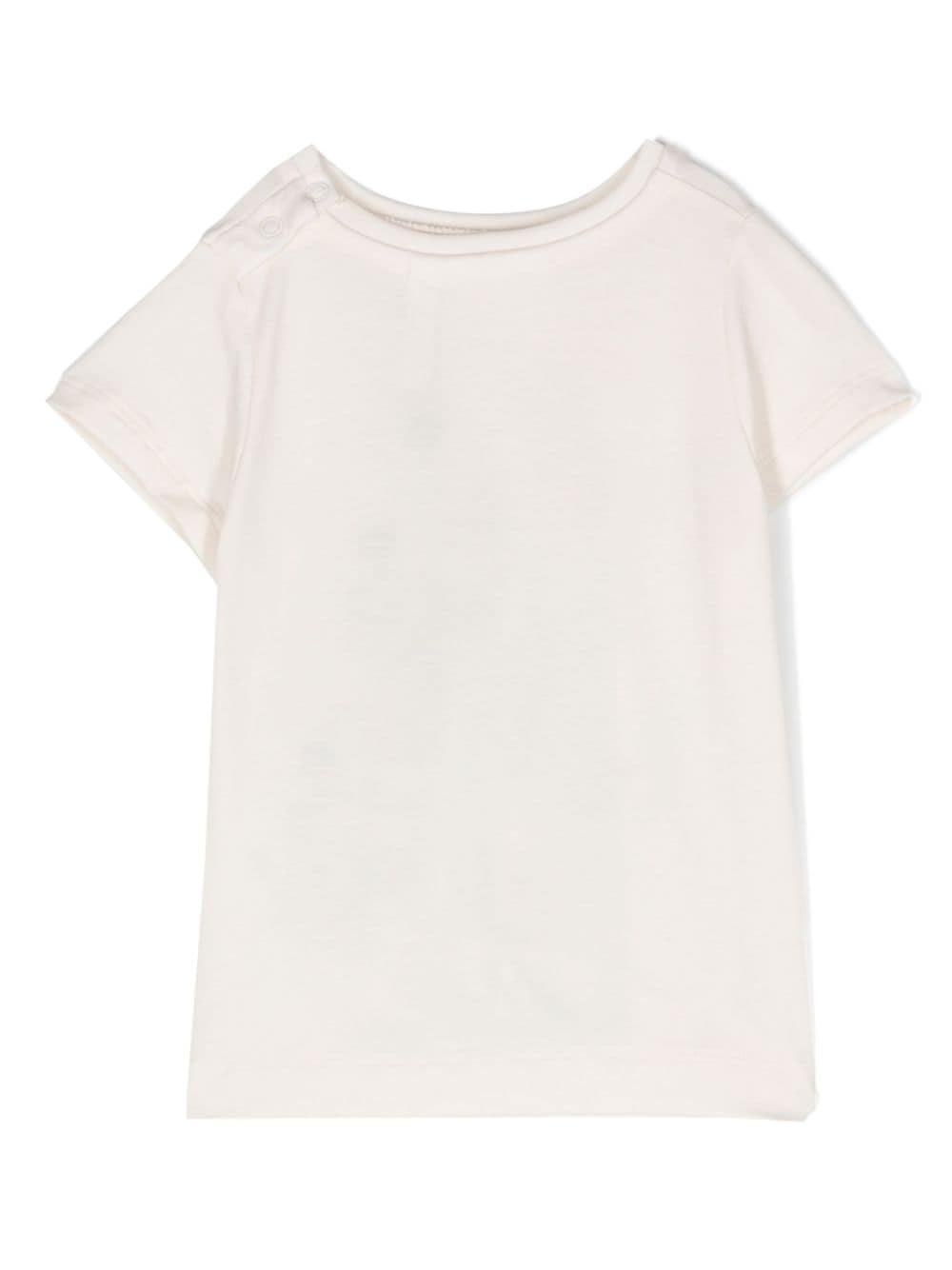 Shop Molo Botanical-print Organic Cotton T-shirt In 中性色