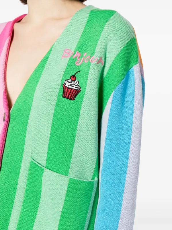 Mira Mikati Bonjour colour block Cardigan Pink FARFETCH PH