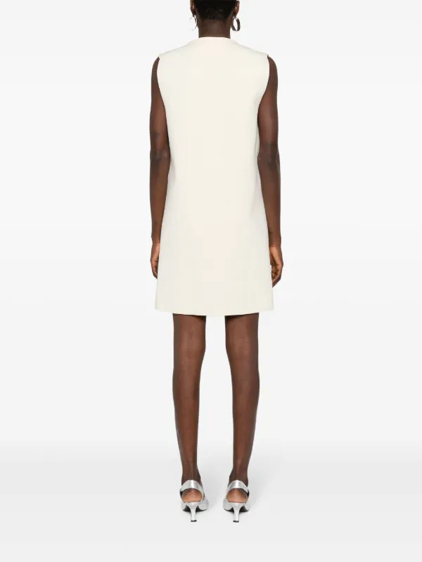 【関税&送料込】Jil Sander Polyester Mini Dress Jil Sander Sleeveless Mini Dress | Neutrals | FARFETCH NZ