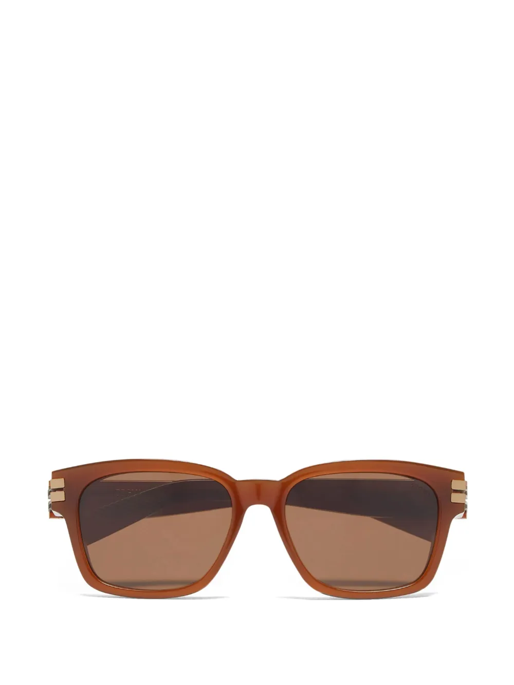 Zegna square-frame tinted sunglasses - Marrone