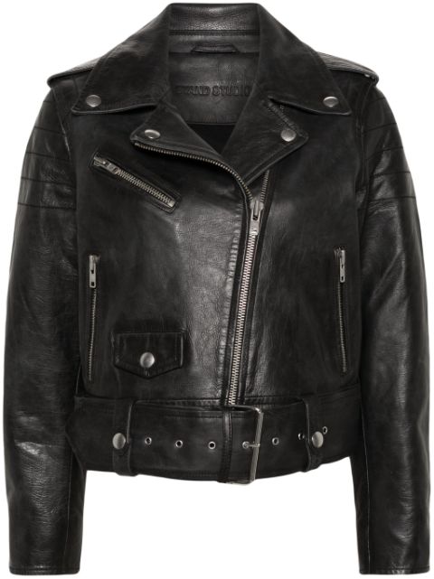 STAND STUDIO Icon MC leather biker jacket