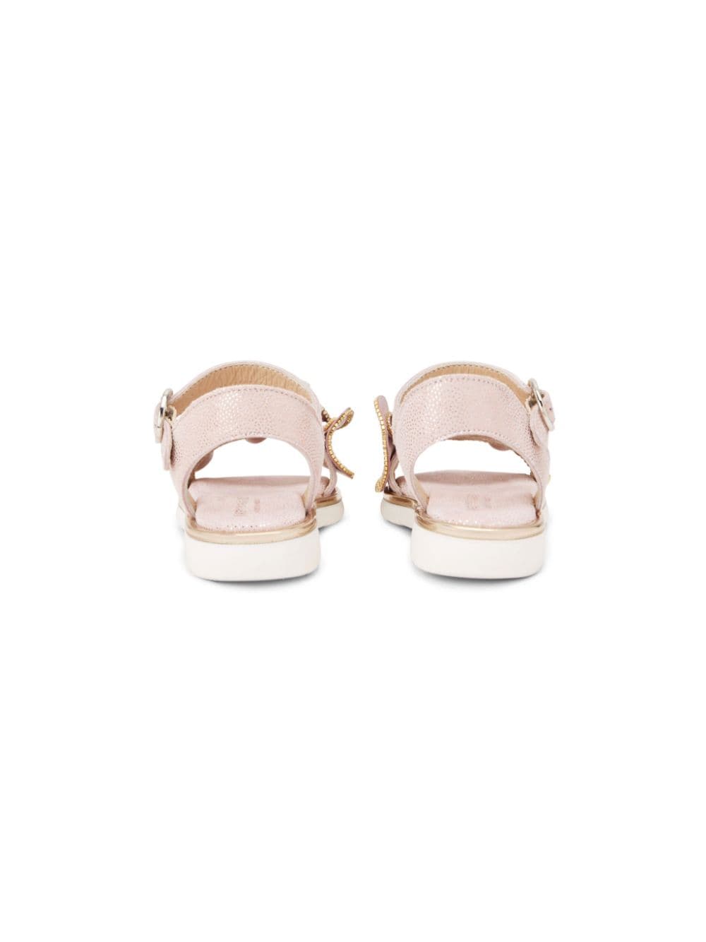 Shop Babywalker Appliqué-detail Leather Sandals In Pink
