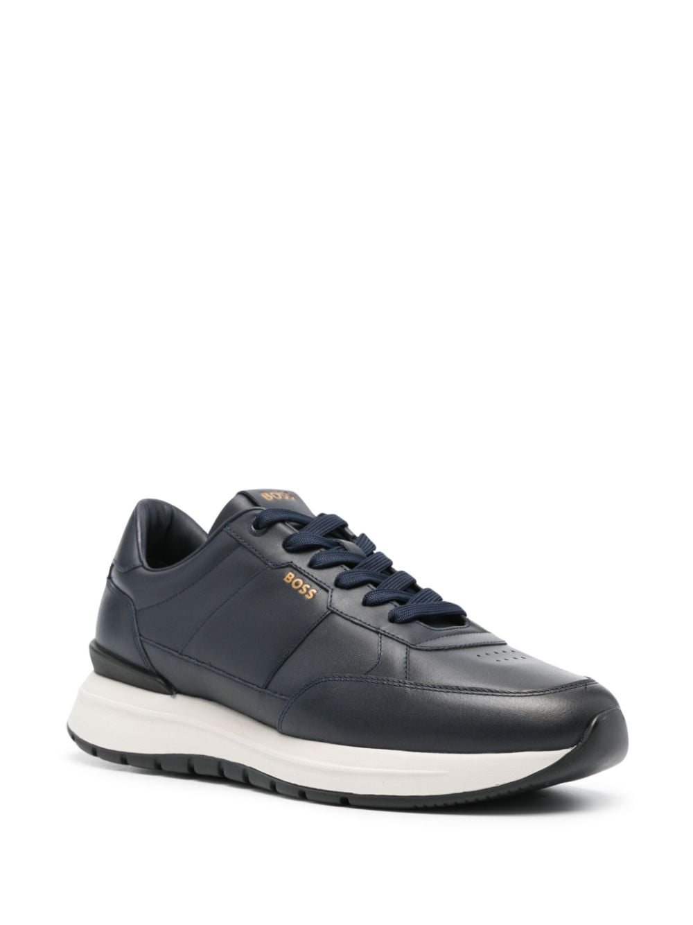 BOSS Jace leather sneakers - Blauw