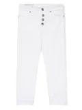 DONDUP KIDS button-fly straight jeans - White