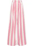 Mira Mikati candy-stripe cotton palazzo pants - White