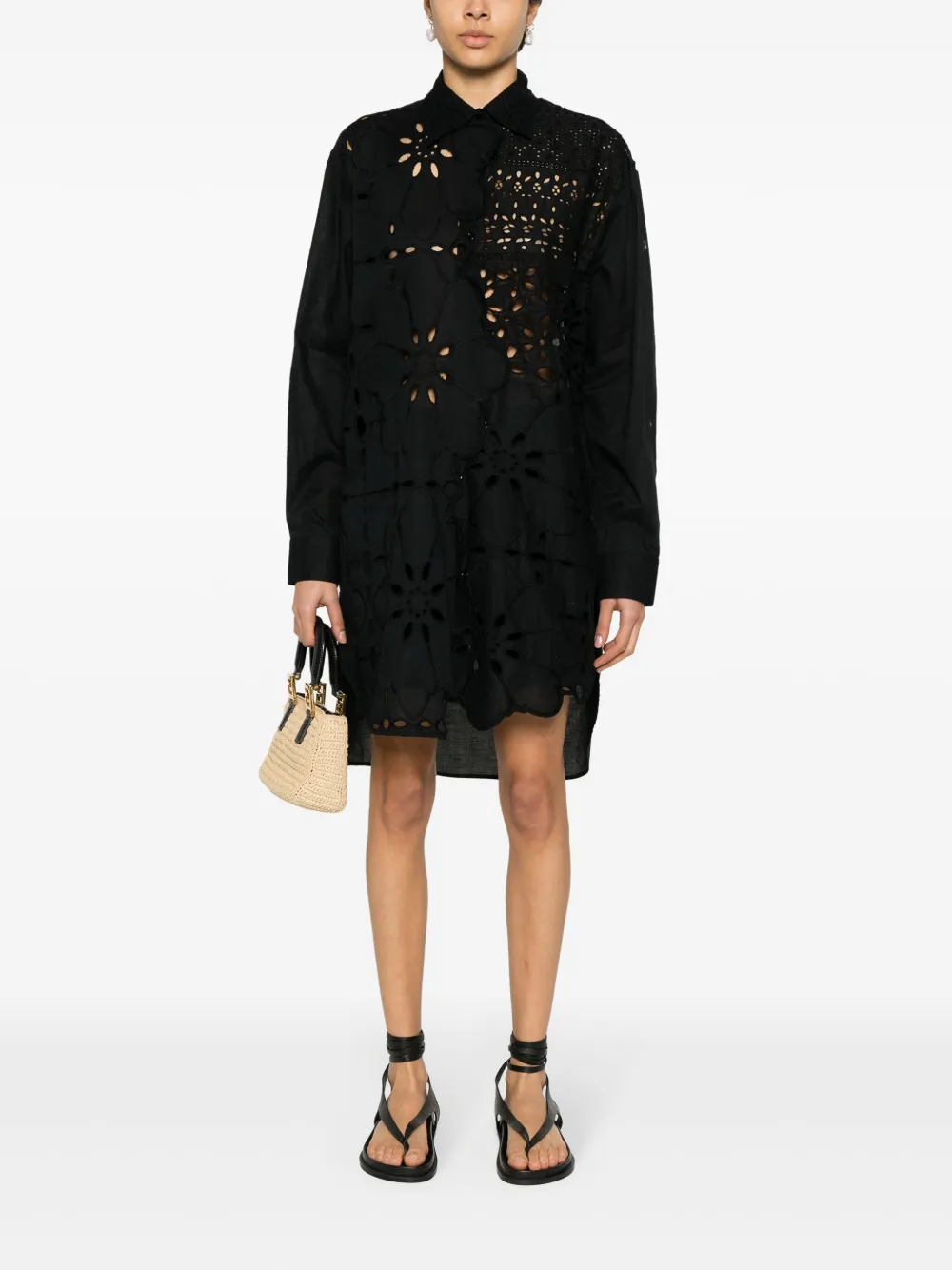 Ermanno Scervino Overhemd met uitgesneden details - Zwart
