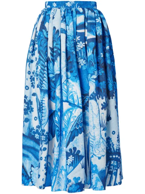 ERDEM graphic-print high-waisted skirt 