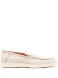 Santoni almond-toe suede loafers - Neutrals