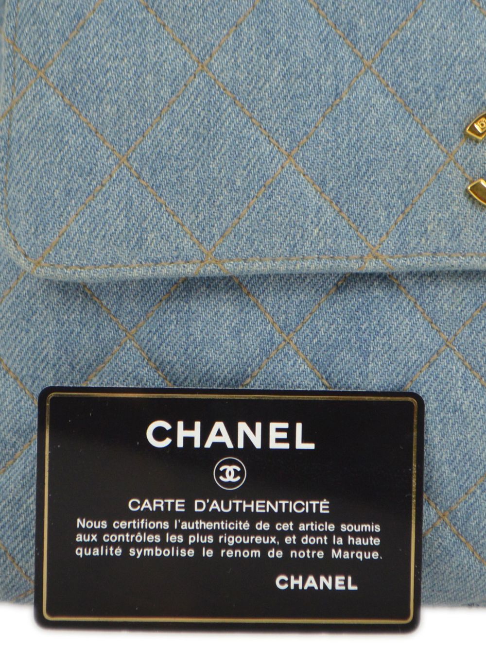 Affordable HOT SALE CHANEL 1997 small CC denim handbag Women