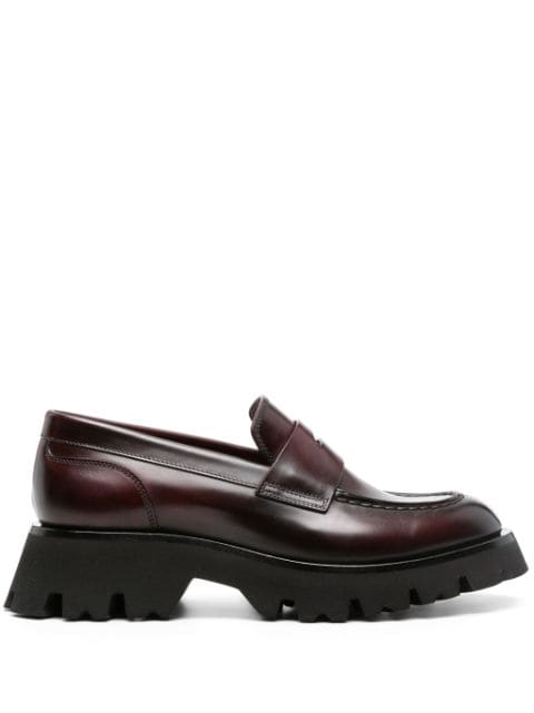 Santoni  Alfie penny-slot leather loafers