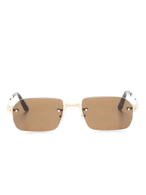 Cartier Eyewear rectangle-frame rimless sunglasses