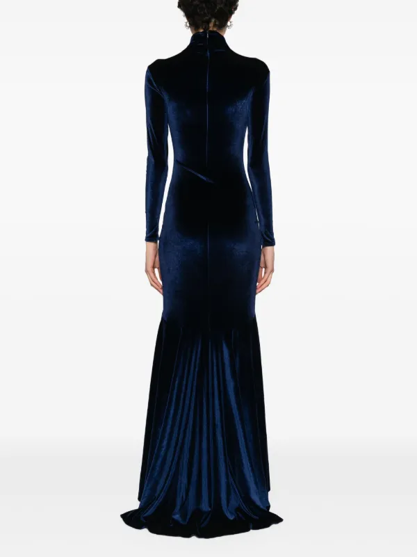 Atu Body Couture Vestido De Fiesta De Terciopelo Azul FARFETCH CO
