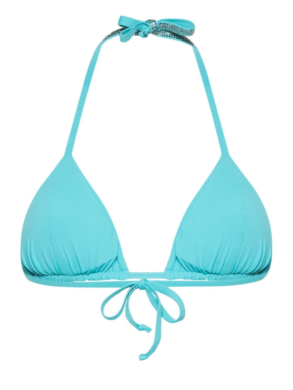 Shop Fisico Crystal-embellished Bikini Top In Blue