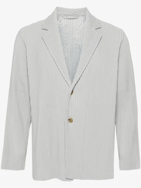 Homme Plissé Issey Miyake plissé-effect single-breasted blazer