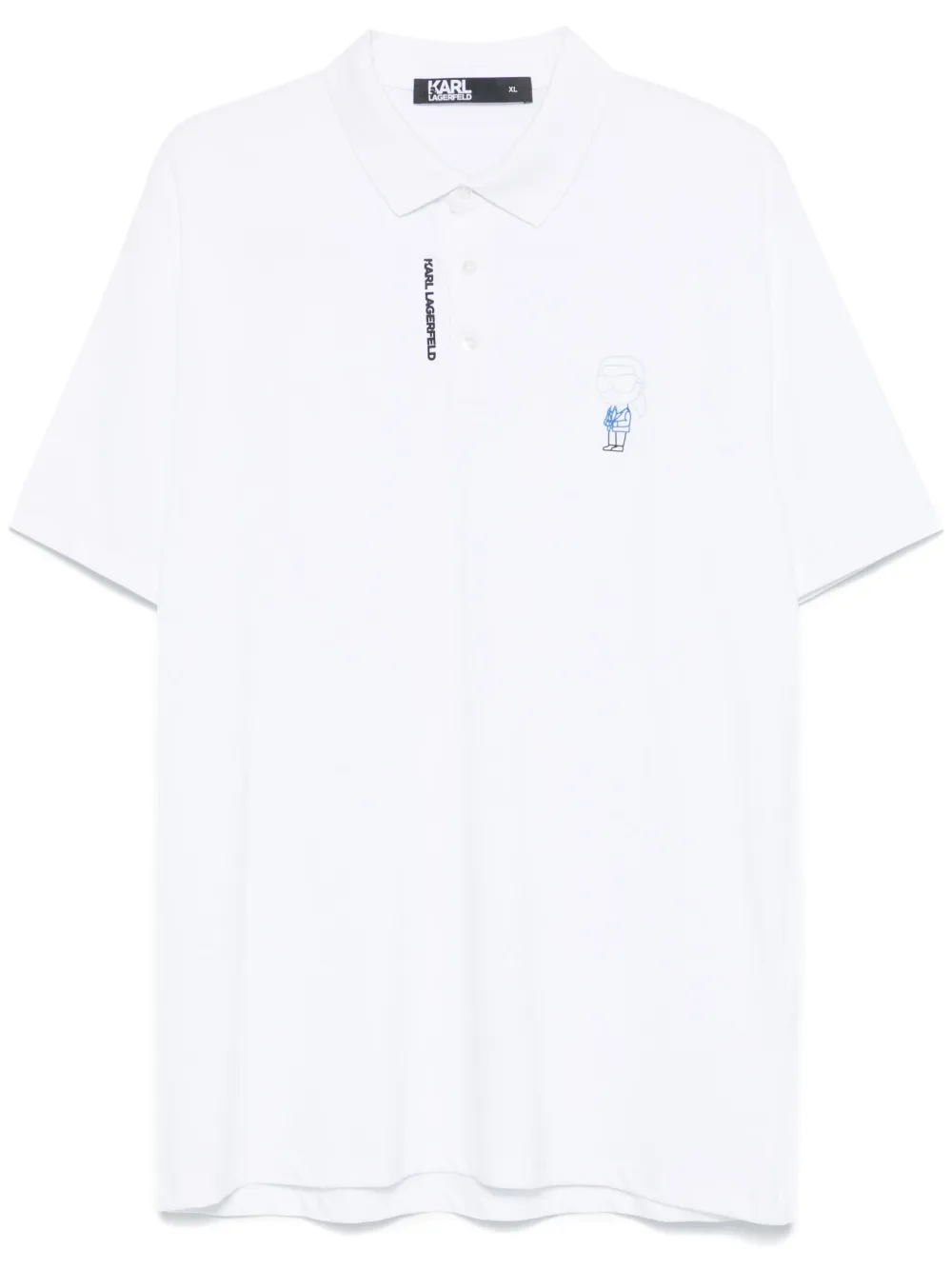 Karl Lagerfeld Poloshirt met patroon Wit