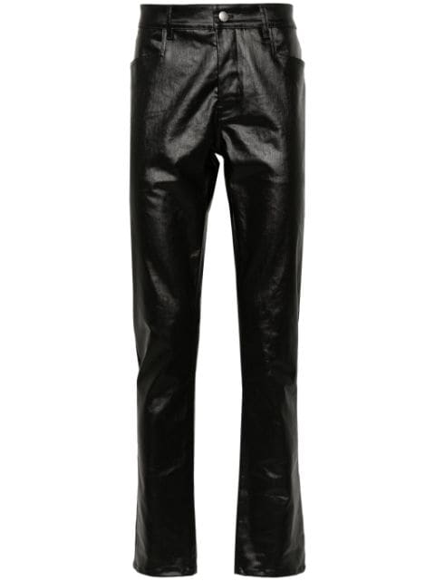 Rick Owens metallic coated tapered jeans