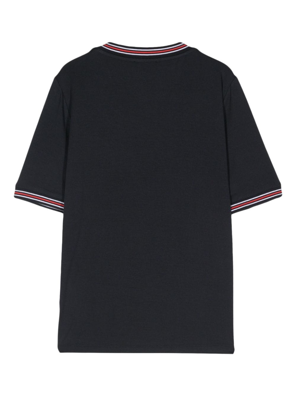 Shop Fay Striped-trim T-shirt In 蓝色