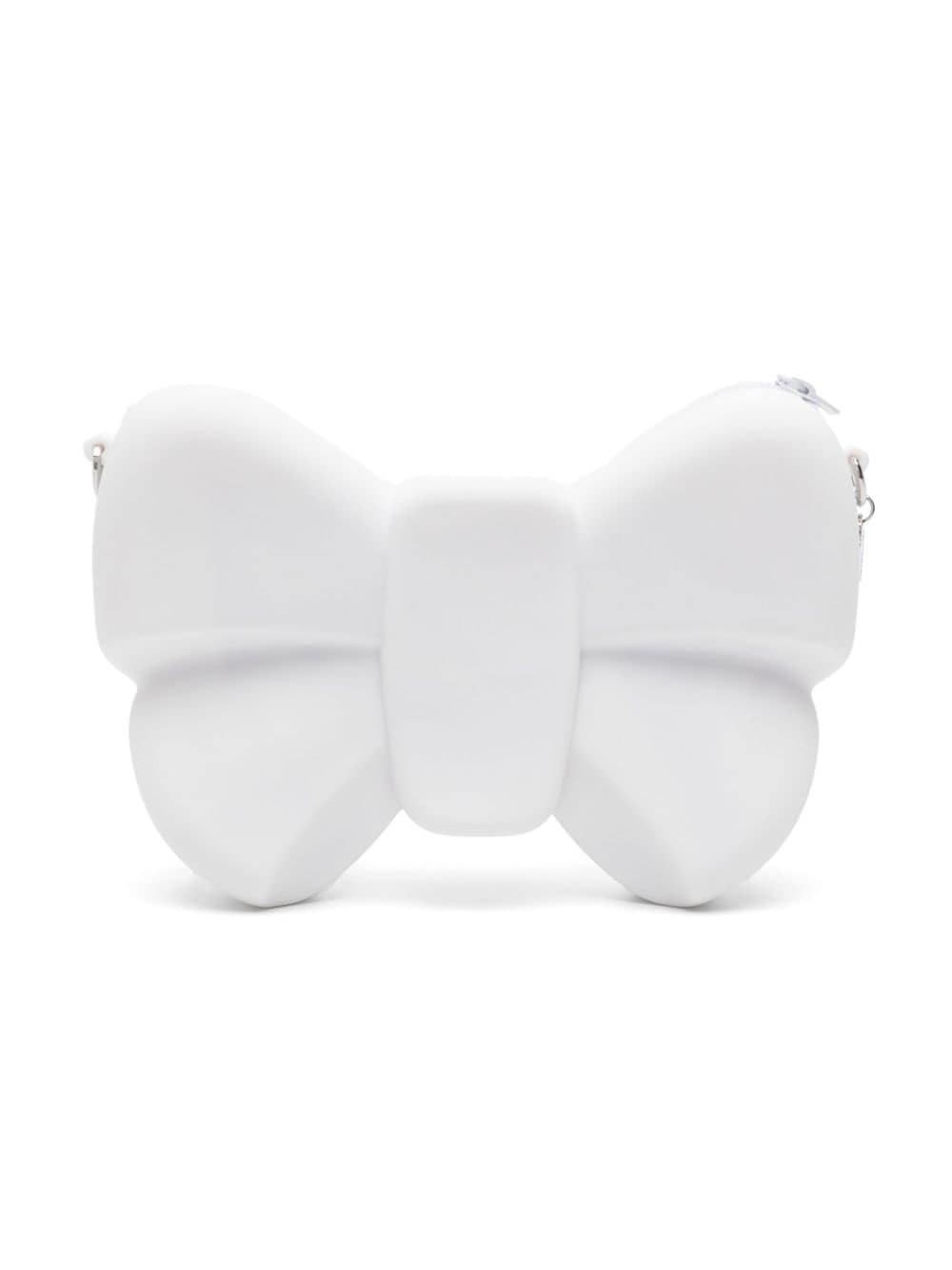 Shop Monnalisa Bow-shaped Shoulder Bag In White