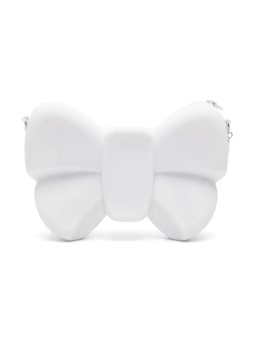 Shop Monnalisa Bow-shaped Shoulder Bag In White