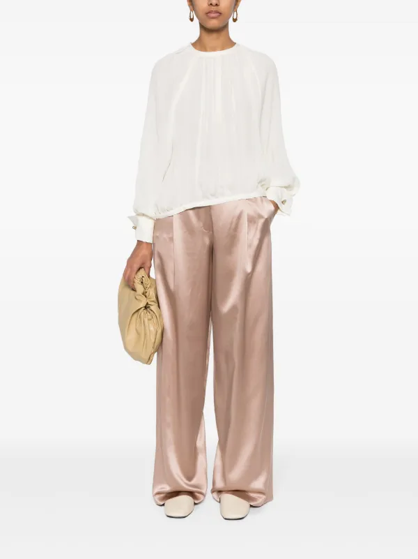 Max Mara Fiesta シルクワイドパンツ | ニュートラル | FARFETCH JP