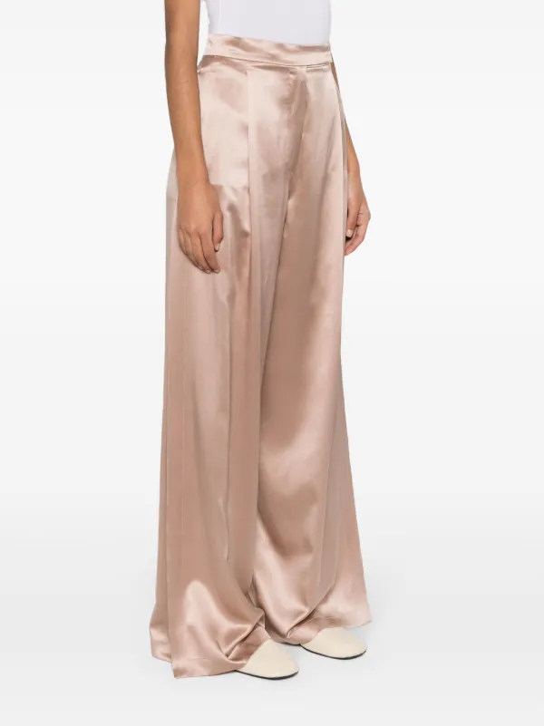 【Max Mara】 Elegante Fiestaシルクワイドレッグパンツ Elegante Fiesta silk wide-leg pants in yellow - Max Mara