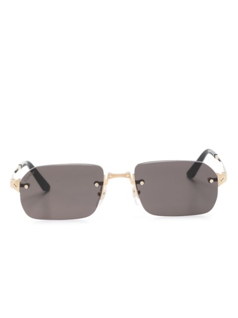 Cartier Eyewear Santos rectangle-frame sunglasses