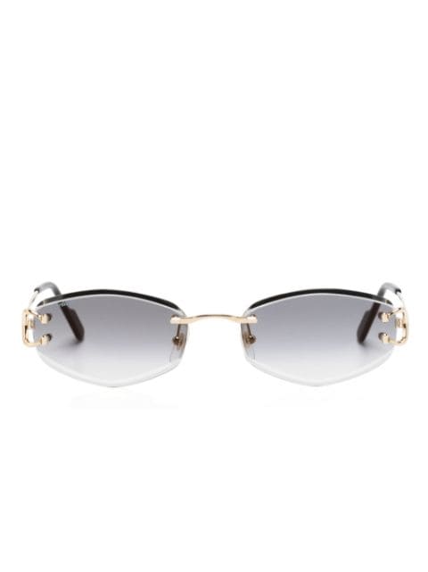 Cartier Eyewear Sonnenbrille mit ovalem Gestell
