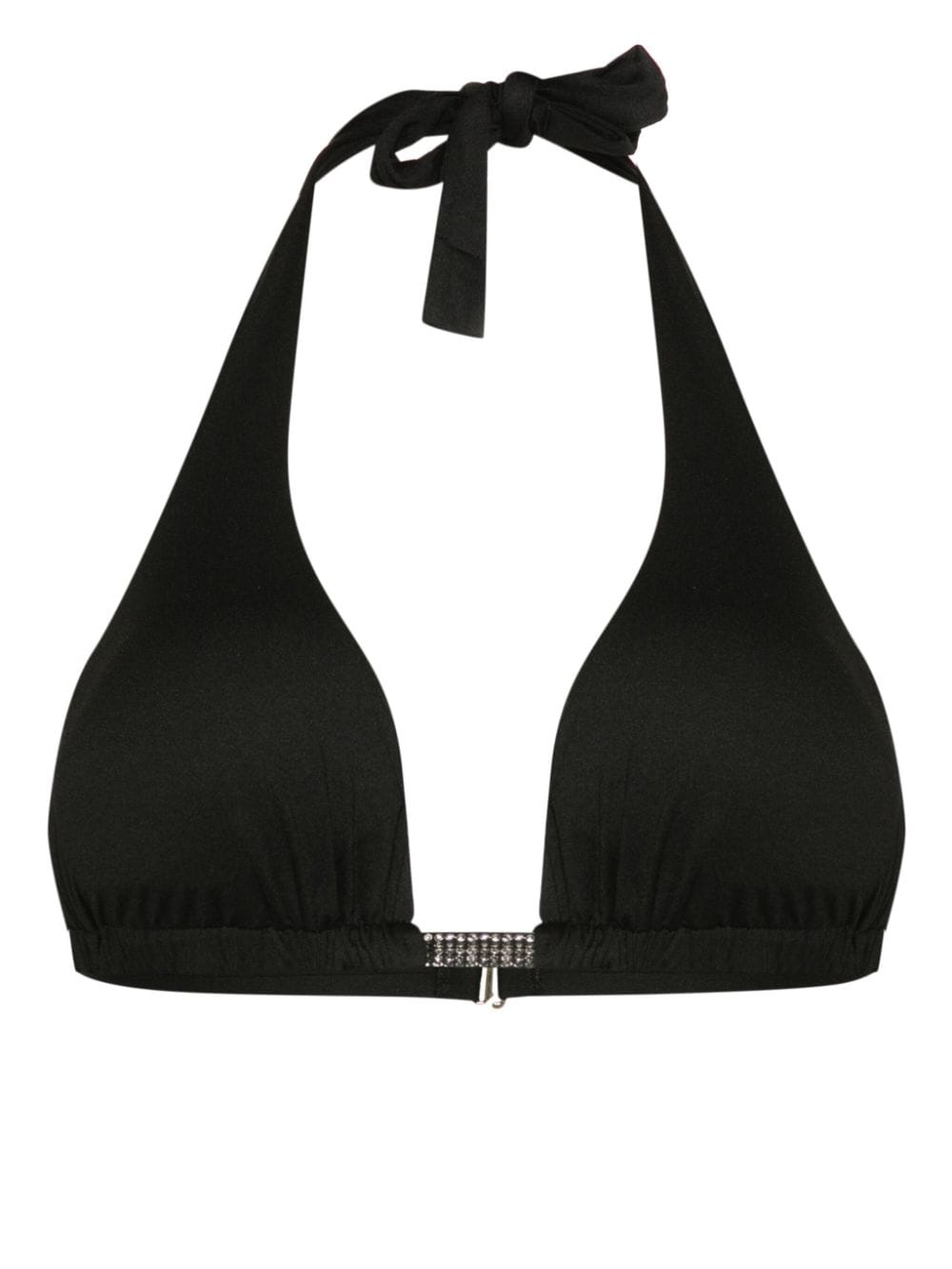 Fisico Crystal-embellished Bikini Top In Black
