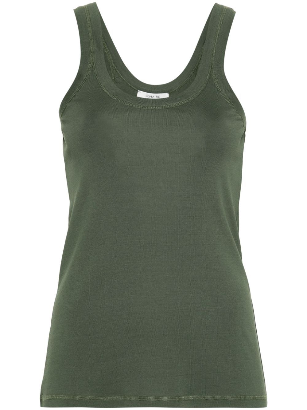 Shop Lemaire Ribbed Cotton Top In Green